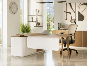 Orwell Manager Desk in a modern office setup
