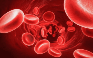 Doctor explaining thalassemia symptoms to a family in a clinic